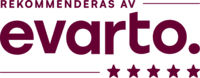 Logotyp med texten Rekommenderas av Evarto